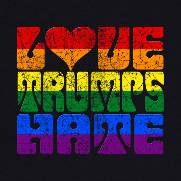 LOVE TRUMPS HATE GAY PRIDE DIVERSITY ANTI-TRUMP IMPEACH TRUMP by TeeCreations